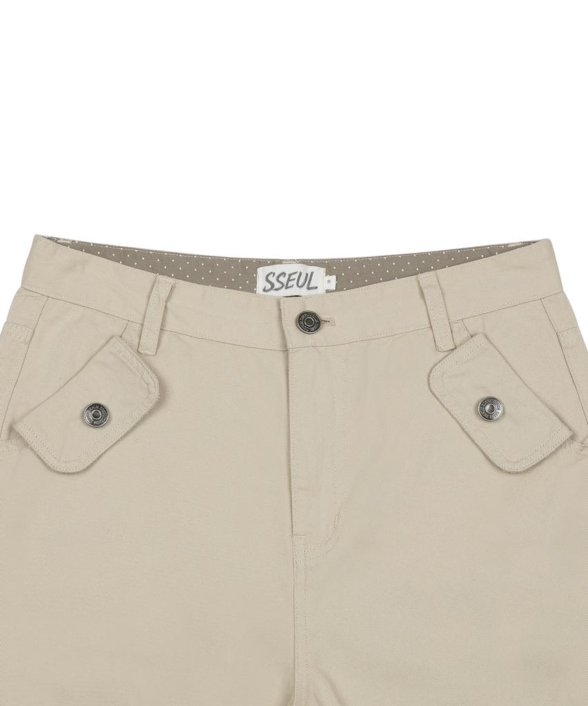 Seul Side Pocket Semi-Bootcut Pants_Beige