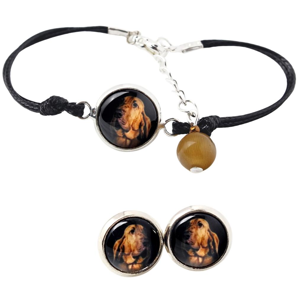 Bloodhound,Hubert Hound- a set of jewelry with your photo, a woman's ornament,handmade item,a product made with passion for creating the Art-Dog brand
