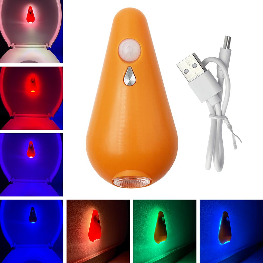 7Color RGB Toilet Night Light Motion Sensor Light Toilet Bowl Light Changing For Bathroom Decoration LED Rechargeable LED Light