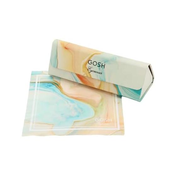 [GOSH] Glasses Case (Yellow) Triangle Slim Foldable Stylish Glasses Cleaning Set Yellow Lightweight Women s Glasses Sunglasses Reading Glasses Cute