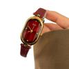 French Retro Oval Watch Female, Wind Exquisite And Simple Temperament Belt Quartz Watch