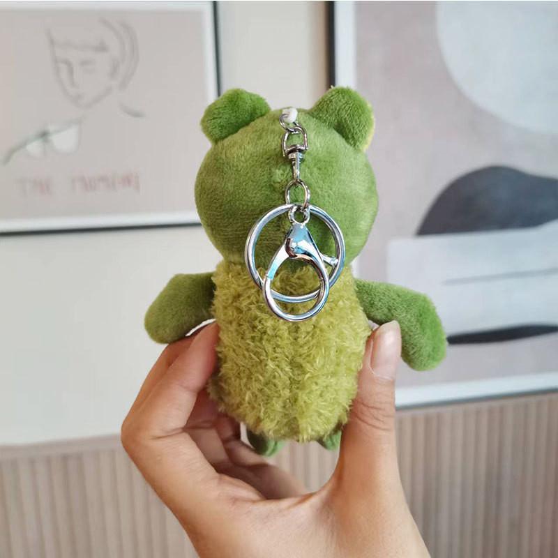 Soft And Cuddly Frog Keychain Plush Animal Adorable Cartoon Bag Pendant
