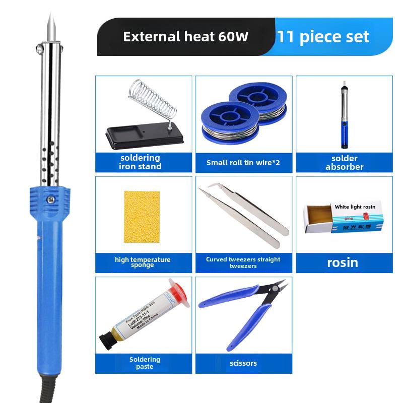 220V 60W/40W/30W Multi-Purpose Electric Soldering Iron with Rubber Handle and Pointed Tip for Household Repairs