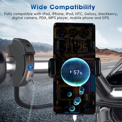 48W PD+QC3.0 Phone Charger Motorcycle Handlebar Quick Charging Socket Waterproof Type C USB Power Adapter For GPS Navigation