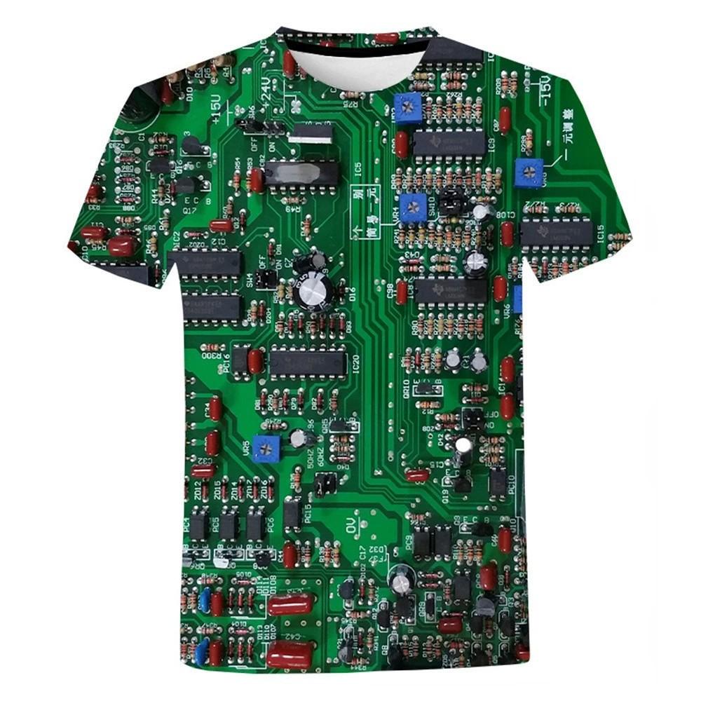 Fashion Digital Printed Men's Short Sleeve Casual Top Soft T-Shirts Men’s