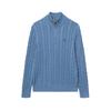 Cable Knit Sweater Knitwear Standard Men's Blue MNPOSWE16821792-400