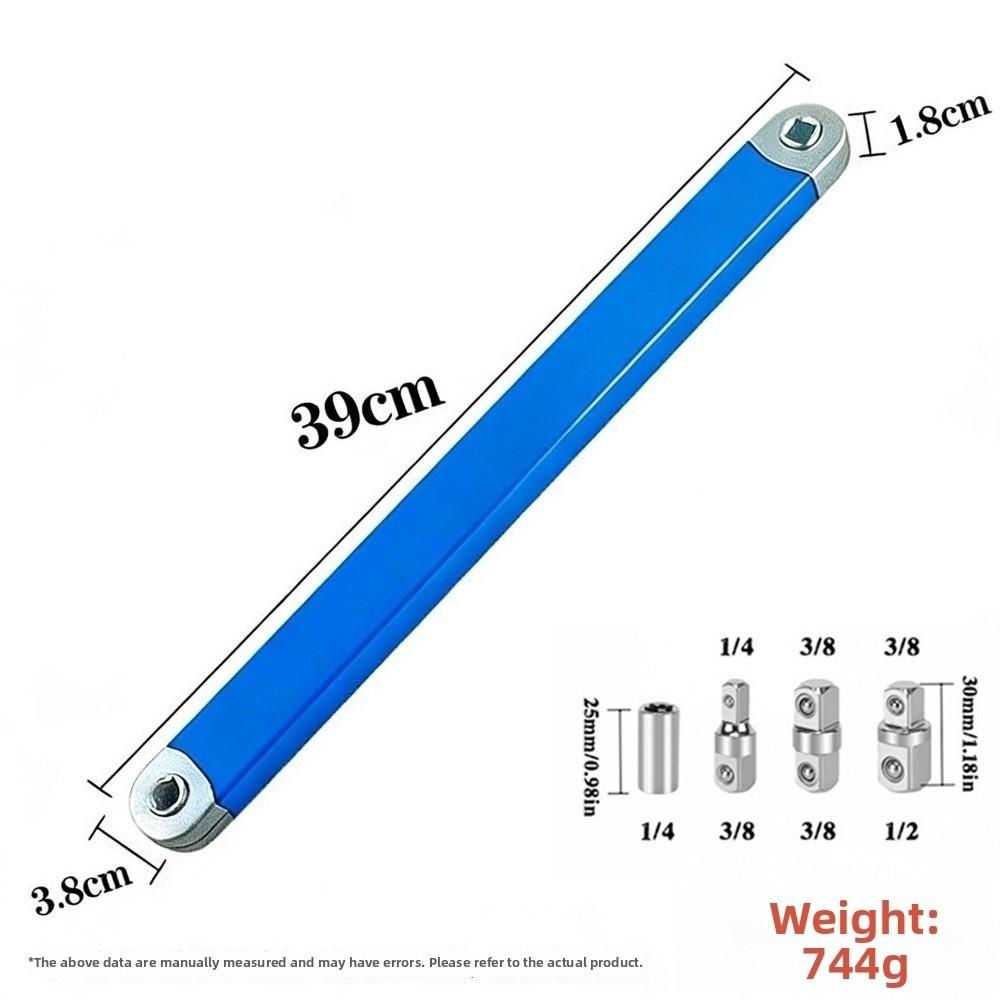 Professional Grade Offset Extension Wrench 4 Adapter Set Compact Extension Wrench  DIY Repair