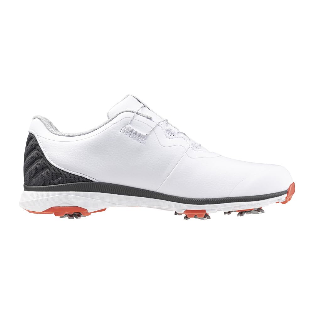 Mizuno Nexlite UW Boa Golf Shoes, Wide, Men's, White/Black, Size 27.0 cm, F