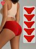 5 ks Dámské kalhotky Měkké bavlněné spodní prádlo Sexy dívčí kalhotky Dámské prodyšné strečové kalhotky Dámské spodní prádlo S-XXL