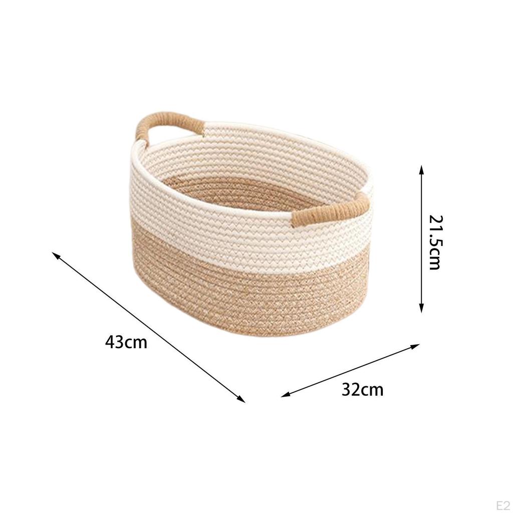 Rope Woven Storage Basket Soft Bins for Room Office