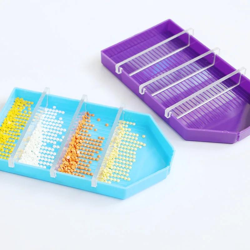 5pcs-Storage box, diamond art score, diamond plate with slot, multifunctional storage box, baffle, multi-purpose tool