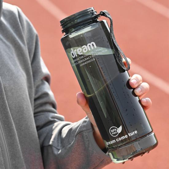 1000ml Sport Bottle Food-grade High Capacity Leak-proof Heat Resistance Drop-resistant Summer Simple Tea