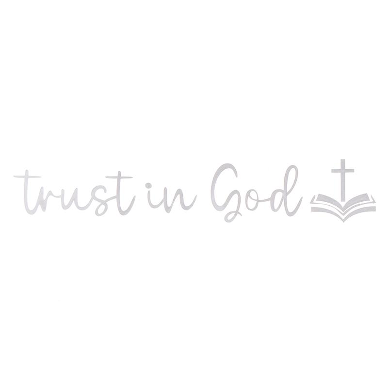 Trust In God Mirror Decal, Car Decals For Women, Faith Mirror Decal, Cute Vinyl Decal, Christian Car Mirror Decal, Religious Car