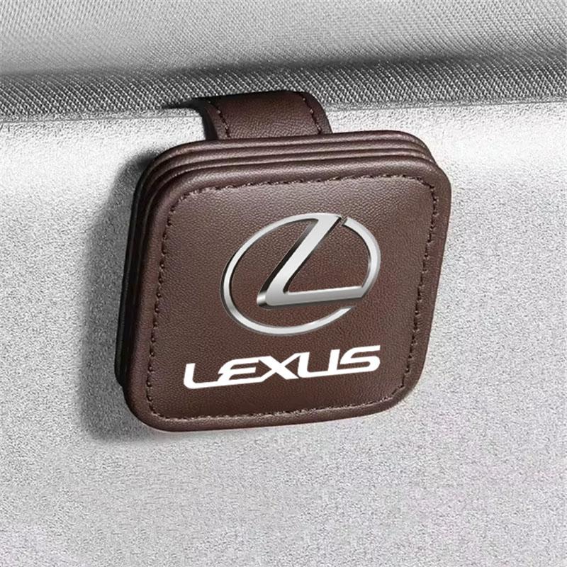 

Car Sunglasses Holder Magnetic Leather Clip Ticket Holder For LEXUS RX300 RX330 RX350 IS250 LX570 Is200 Is300 Ls400 Accessories