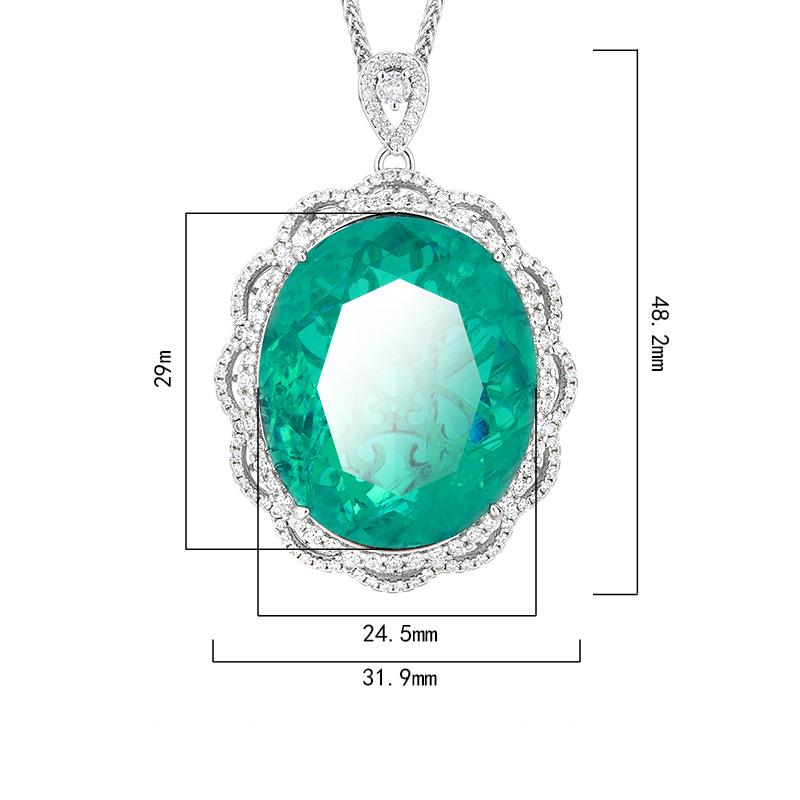 Women's Light Luxury Design Inlaid Zircon Versatile Geometric Pendant Necklace Elegant And Fashionable Niche Design Necklace