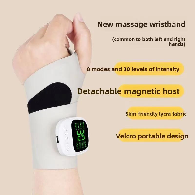 Electric Hand Massage Cordless Wrist Massager USB Rechargeable Vibration Relieves Tenosynovitis Massager for Carpal Tunnel