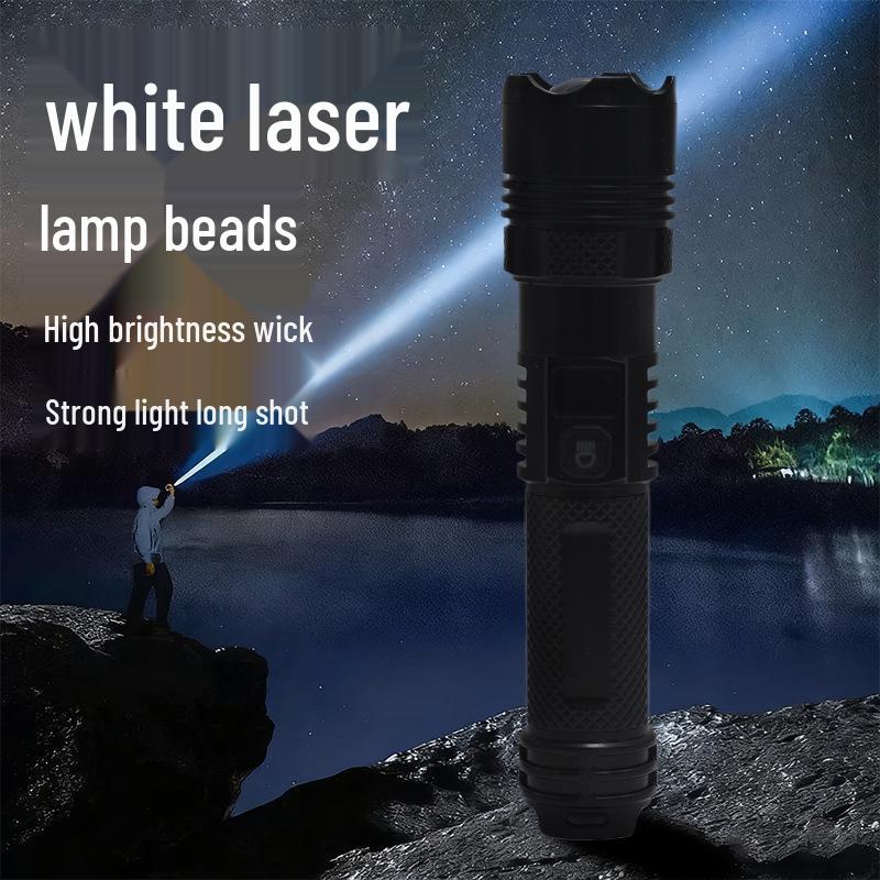 Portable High-Brightness Telescopic Zoom LED Flashlight for Camping and Patrol