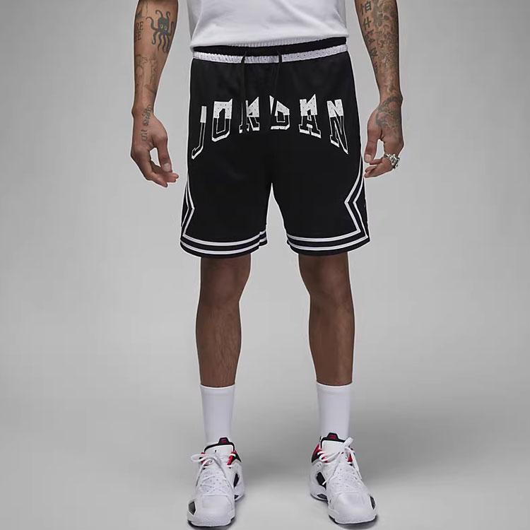 Jordan Alfabet Logotrykk Stripe Colorblock Snøring Rette Shorts Herre Underdeler Svart FD5958-010