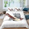 Skul Soft Duvet Cover Skateboard Human Skul featuring Skateboard Print for Children Kids Young Boys Tens Rom Decor Extreme Sport Theme Comfortable