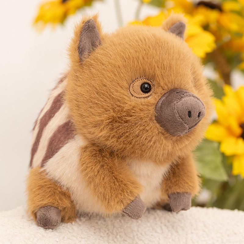 Peluche Giocattolo Cinghiale Bambino Cartone Animato 15cm Morbido Carino Maialino Animale di Peluche Morbido Kawaii per Ragazza Ragazzo Regalo di Compleanno