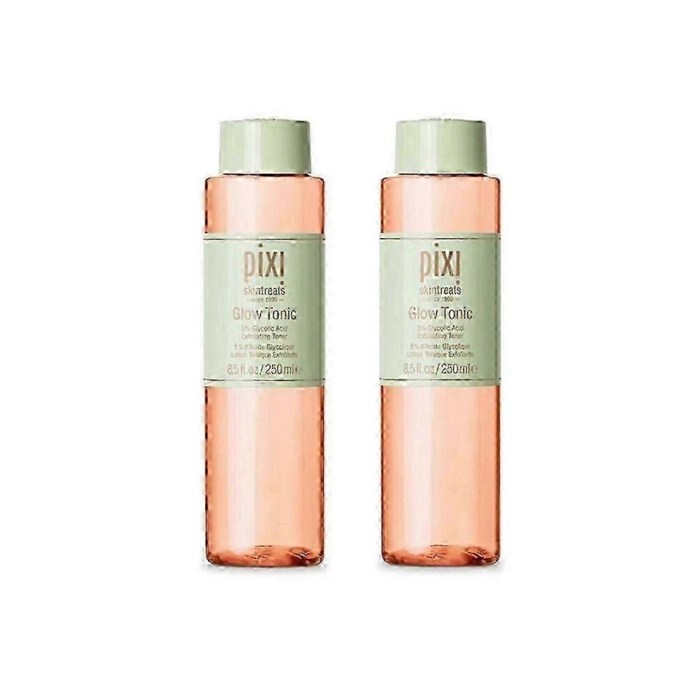 (2pcs)Pixi Glow Tonic 250ml Glycolic Acid Exfoliating Toner with Aloe & Ginseng