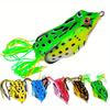 2 Pcs 5g 9g 13g 17.5g Frog Lure Soft Tube Bait Plastic Fishing Lure with Fishing Hooks Topwater Ray Frog Artificial 3D Eyes