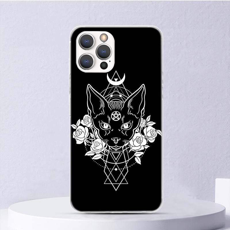 Witch And Cat Colorful Cute Soft Case For iPhone 16 17 Air 16E 15 Plus 11 12 13 Mini 14 Pro Max Phone Cover Apple 7 8 SE Coque F