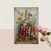 Vintage Rustic Blooms Metal Wall Art 8x12 Inch Farmhouse Iron Plaque For Study Living Room Decor