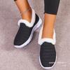 Cross-border new large-size low-top velvet cotton shoes women's foreign trade round head fly-woven wool mouth low-heeled foot shoes