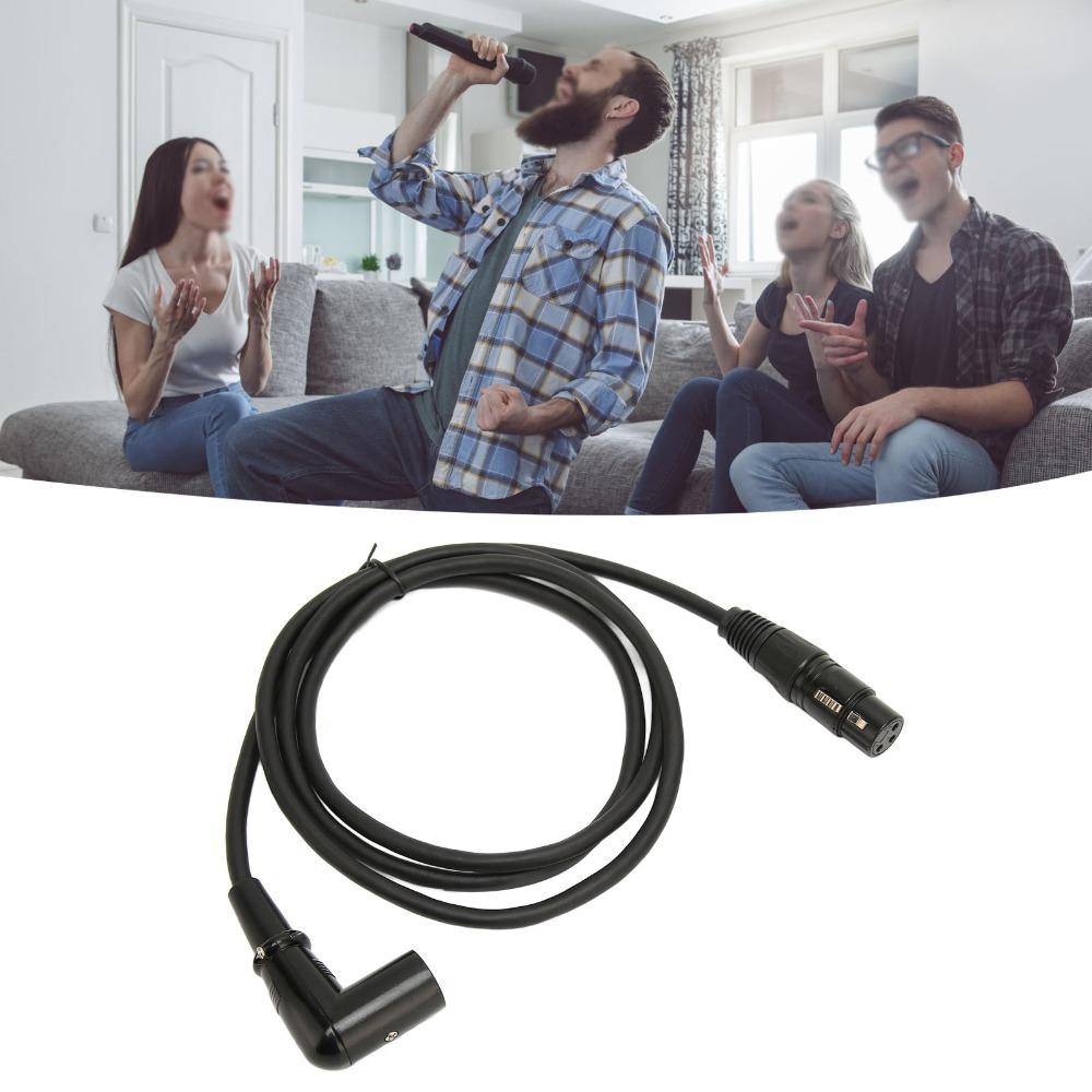 Right Angle XLR 90 ° Male To Female Sound Cable 3 Pin Male To 3 Pin Female 3.3ft XLR Cable Microphone Extension Cable Mixer