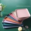 Plastic Serving Tray Home Tea Fruit Dessert Tray Anti-Slipscratch Resistant Plastic Food Cooking Storage Tray Kitchen Supplies