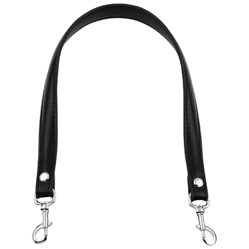 Fashionable Shoulder Strap Replacement for Shoulder Handbags with Golden Buckle Versatile Black PU Leather Belt