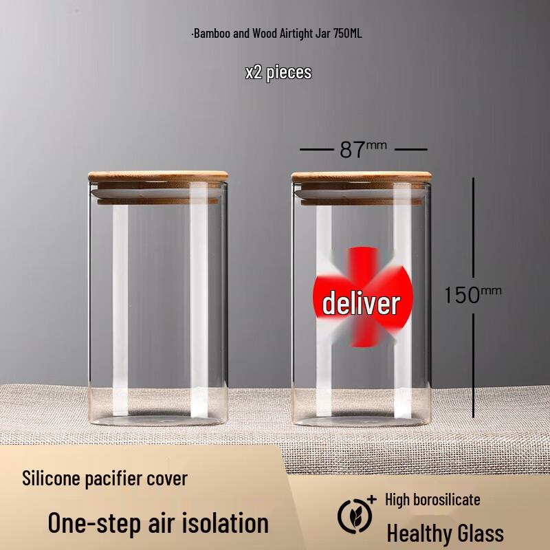 Zuozi Food Storage Glass Jar with Lid