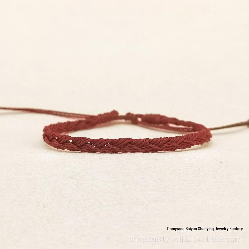 Colorful Bohemian Ethnic Wax Cord Surf Bracelet: Waterproof, Versatile, Handmade, Unisex