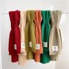 Solid Color Cross Shawl Women's Spring Autumn Shoulder Knit Wool Decorative Scarf