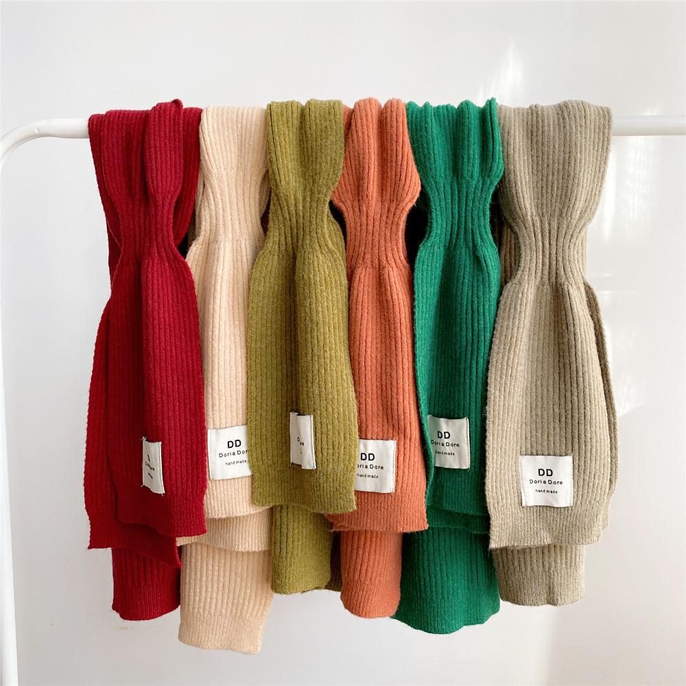 Solid Color Cross Shawl Women's Spring Autumn Shoulder Knit Wool Decorative Scarf