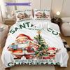 1PC Christmas Theme Pattern Bedding Quilt Set Quilt Cover Pillowcase Home Decoration Birthday Gift (1 * Duvet Cover + 2 * Pillowcase, Without Core)