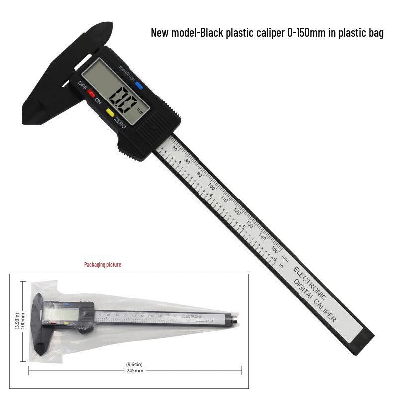 Digital Vernier Caliper 0-150mm High-Strength Plastic Measuring Tool