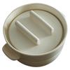 Kamoshika Tool Shop Rice Pot, 3-cup, White