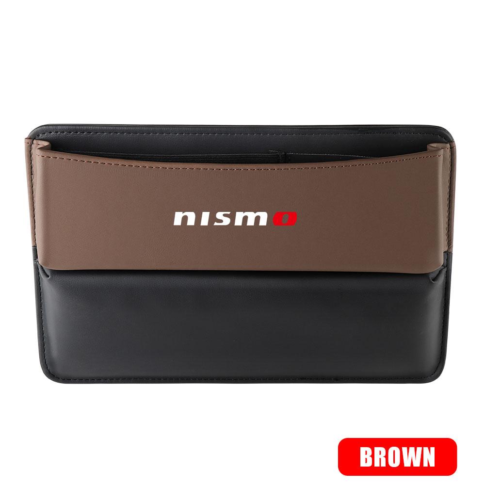Hub cap Leather Car Central Console Organizer Storage Box Car Side Seat Gap Filler For Nissan Nismo X-Trail Qashqai J11 GTR j10
