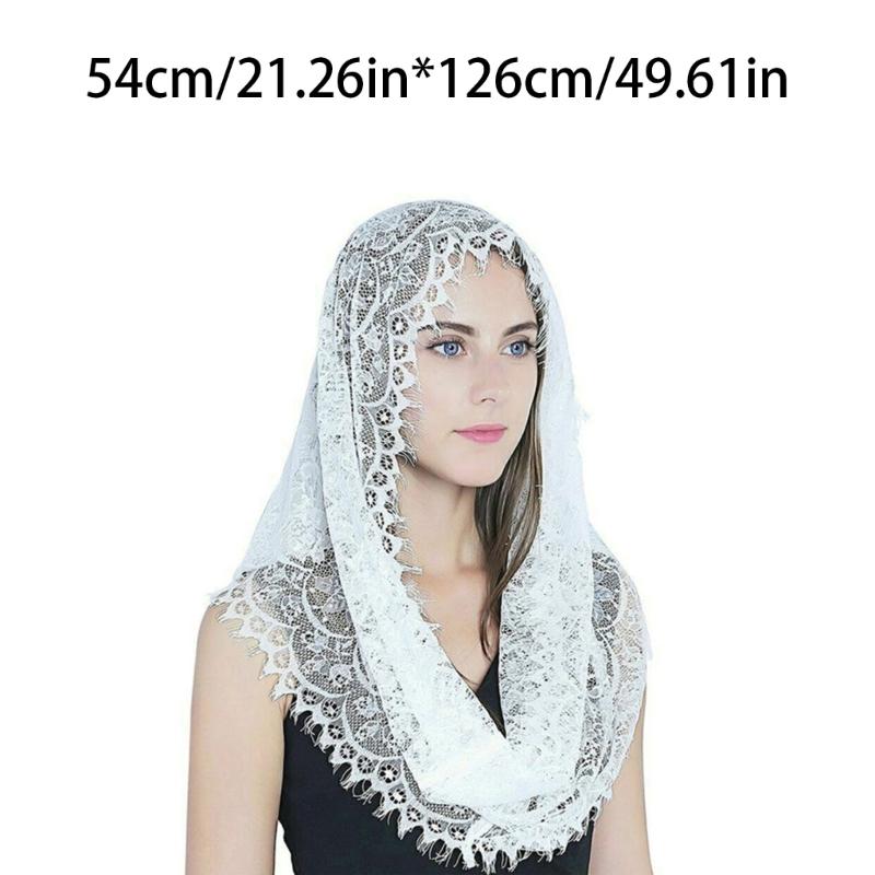 Lace Mantilla Catholic Church Chapel Veil Exquisite Flower Embroideries