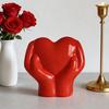 Valentýnská figurka Láska Srdce Dvojité ruce držící srdce Pryskyřičná soška Svatba Večírek Domov Kancelář Stolní dekorace