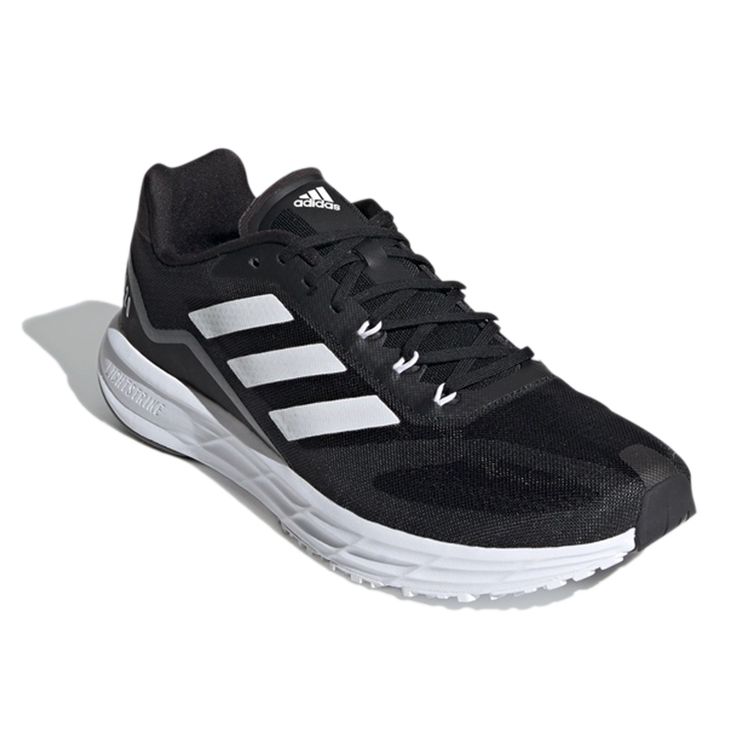 Adidas Sl20.2 Lightweight Racing Fabric Shock Absorption Non-Slip Durable Low-Top Training Running Shoes Men Sneakers Black White FY0349