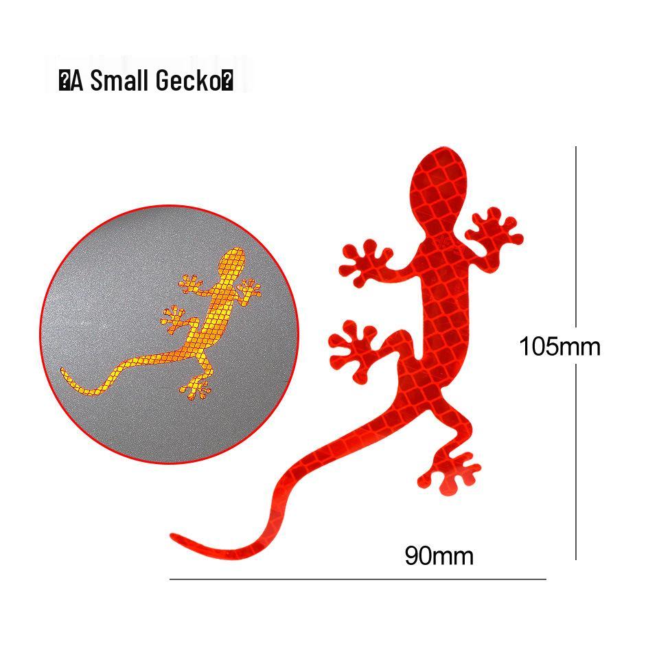 3D Reflective Gecko Car Emblem: Creative Tail Sticker & Scratch Cover