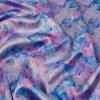 Colorful Fish Scale Floral Stretch Satin: Polyester-Spandex Digital Print Cheongsam Faux Silk Fabric