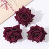 3/5Pcs Rose Artificial Flowers for Home Room Decor Wedding Decoration Fake Flower DIY Scrapbook Wreath Gift Flannel Rolled Rose