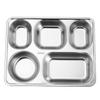 HESWELL 304 Stainless Steel 5-Compartment Tray