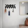 Black Crescent Moon Metal Wall Hook Space Saving Hanging Decor Bohemian Style Minimalist Wall Mounted Storage Home Decor