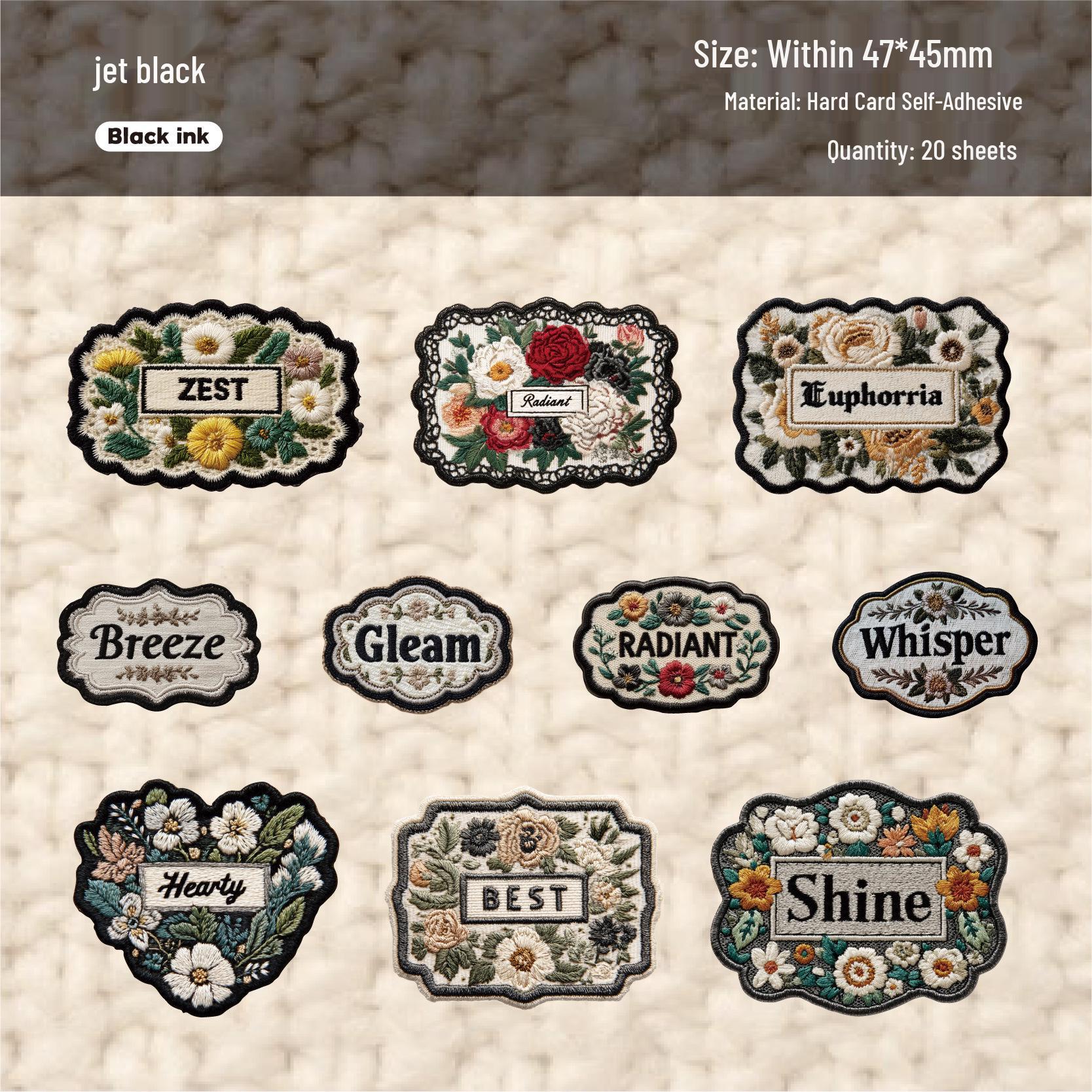 Vintage Floral Sticker Pack: 20 Sheets, 6 Unique Styles for Bullet Journals