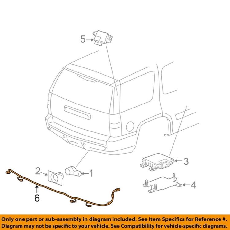 Spare Part Rear Back Up Sensor Wire Harness 22899761 Replacements for Suburban
